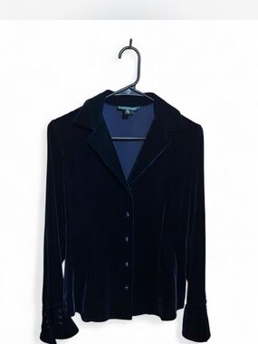 Lauren Ralph Lauren Navy Velvet Blazer